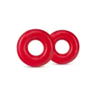 Stay Hard Oversized Donut Penisringar, Röd
