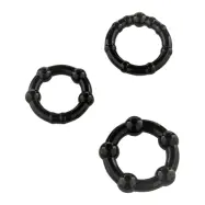 Stay Hard: Penisringar, svart, 3-pack