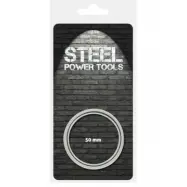 Steel Power Cockring Ribbed - 50 mm