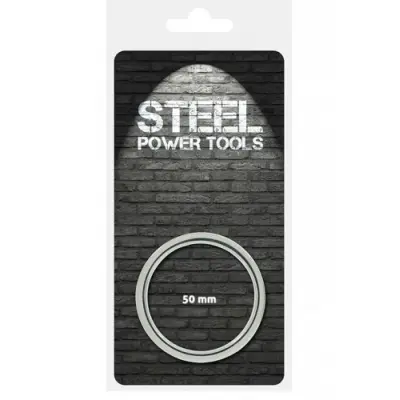 Steel Power Cockring Ribbed - 50 mm