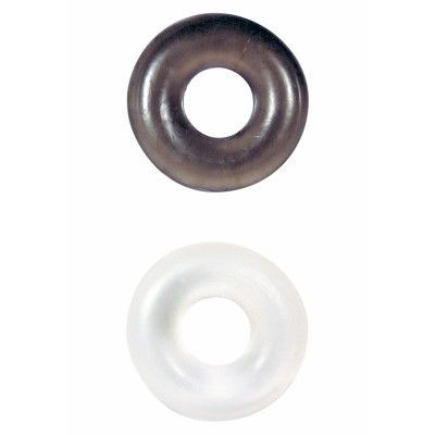 STUD RINGS WHITE/BLACK 2X