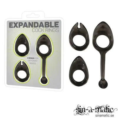 Töjbara Penisringar - 3 olika i set