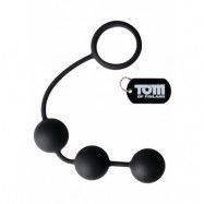 TOM OF FINLAND SILICONE COCK RING WITH 3 WEIGHTED BALLS