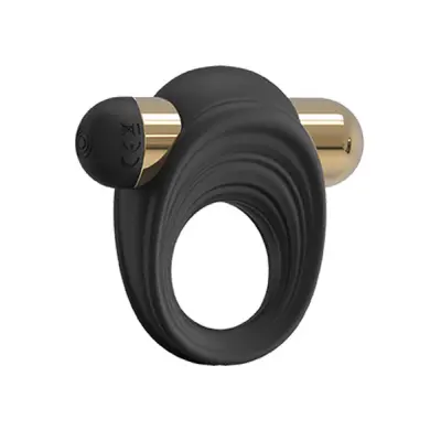 Vibrating C-Ring Black& Gold