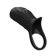 Vibrating Open Cock Sleeve Black