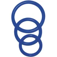 You2Toys: Sexy Circles Penisringar, blå, 3-pack