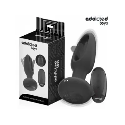 Addicted Toys Anal Plug With Vibrating Tongue And Remote Control