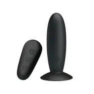 Mr Play Anal Plug With Vibration Black Remote Control