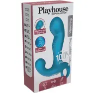 Playhouse P-Spot Tapper Plug Vibrating + Remote Blue
