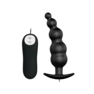 Pretty Love Anal Plug Silicone Extra Stimulation And 12 Vibration Modes Black Remote Control