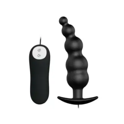 Pretty Love Anal Plug Silicone Extra Stimulation And 12 Vibration Modes Black Remote Control