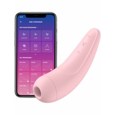 Satisfyer Connect: Curvy 2+, Air Pulse Stimulator + Vibration, rosa