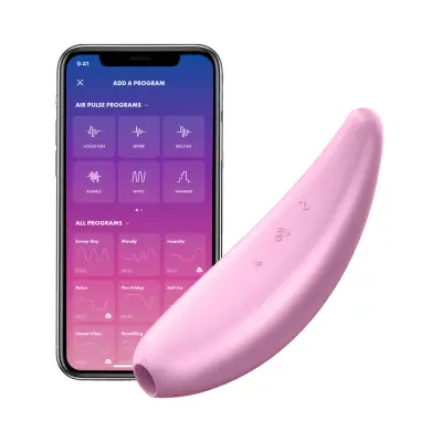 Satisfyer Connect: Curvy 3+, Air Pulse Stimulator + Vibration, rosa