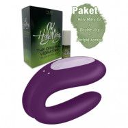 Satisfyer Double Joy Purple + Holy Mary Oil, Kit