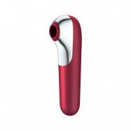 Satisfyer - Dual Love Vibe and Sucker with Air Pulse - Red