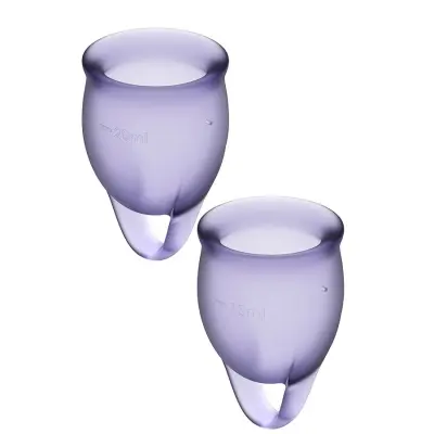 Satisfyer - Feel Confident Menstrual Cup, Purple (2 pack)