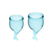 Satisfyer Feel Secure Menskopp, Ljusblå 2-pack