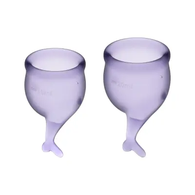 Satisfyer: Feel Secure, Menstrual Cups, 2-pack, lila