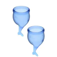 Satisfyer - Feel Secure Menstrual Cup, Blue (2 pack)