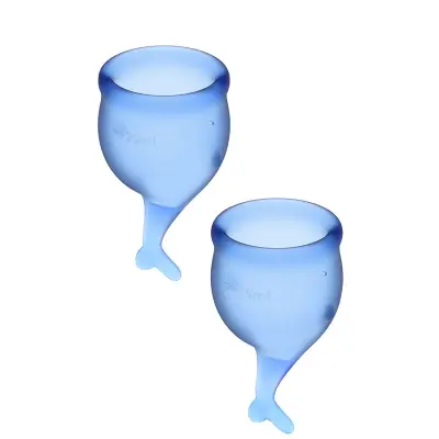 Satisfyer - Feel Secure Menstrual Cup, Blue (2 pack)