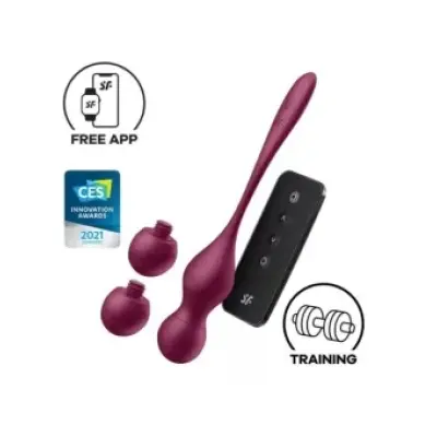 Satisfyer Love Birds Vary Vibrating Balls Free App Wine Red