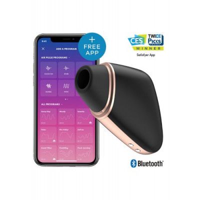 Satisfyer Love Triangle Black, Lufttrycksvibrator med App