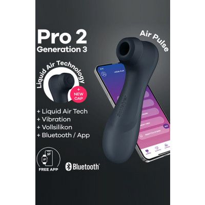 Satisfyer Pro 2 Gen. 3 With Liquid Air & Bluetooth App Black