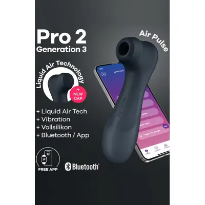 Satisfyer Pro 2 Gen. 3 With Liquid Air & Bluetooth App Black