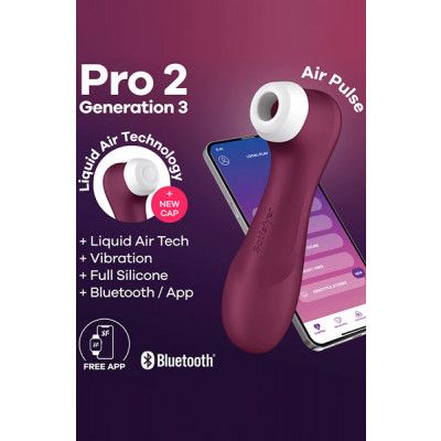 Satisfyer Pro 2 Gen. 3 With Liquid Air & Bluetooth App Red
