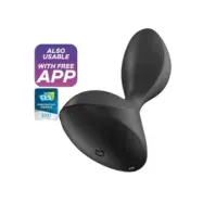 Satisfyer Sweet Seal Vibrating Plug App Black