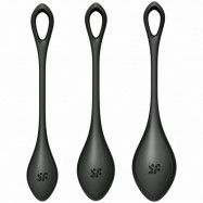 Satisfyer Yoni Power 2 Kegelbolls-set - Svart