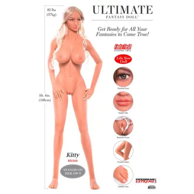 Ultimate Fantasy Dolls - Kitty Sexdocka 168 cm - Blond