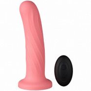 baseks Delight Vibrerande Strap-On Dildo 17,5 cm - Coral