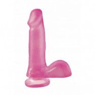 Basix 6 Inch Dong with Suction Cup Pink