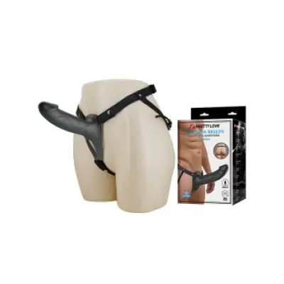 PRETTY LOVE - LANDON BLACK VIBRATING STRAP-ON