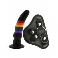 Colourful Love Dildo with Strap-On