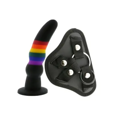 Colourful Love Dildo with Strap-On