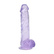 Crystal Clear dildo 13 cm, Purple