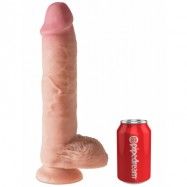 DUAL DENSITY FAT COCK 10" FLESH - DILDO 20CM