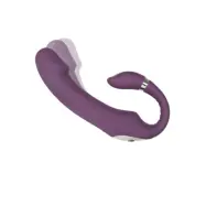 Dual Motor Bendable Stay In Place Vibrator Purple
