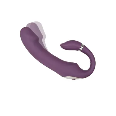 Dual Motor Bendable Stay In Place Vibrator Purple