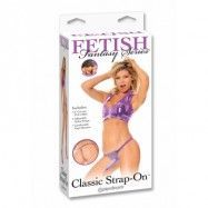 FETISH FANTASY CLASSIC STRAP-ON PURPLE - klassisk strap on