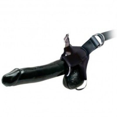 Fetish Fantasy Extreme Hollow Strap-on Black 30 cm 