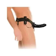 Fetish Fantasy Series Vibrating Hollow Strap-On For Her Or Him Black