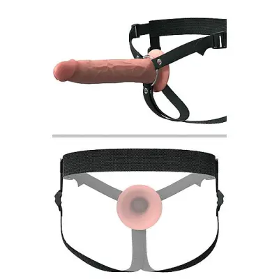 Hollow Silicone Strap-On 23 cm