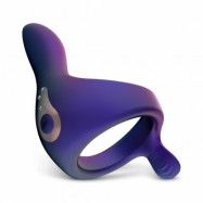 Hueman Vibrating Strap-On Cock Ring Purple