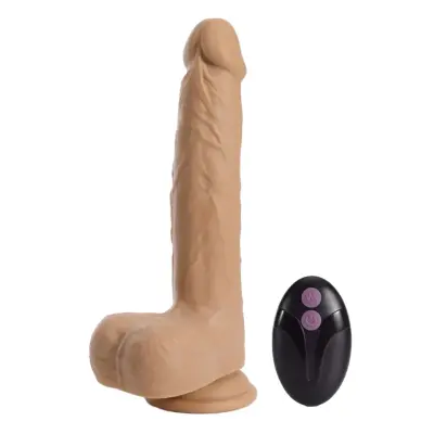 Idalis Thrusting& Vibrating Dildo Flesh 23 cm