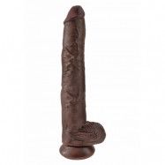 KING COCK 14'' COCK WITH BALLS BROWN