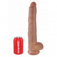 KING COCK 14'' COCK WITH BALLS TAN