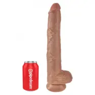 KING COCK 14'' COCK WITH BALLS TAN
